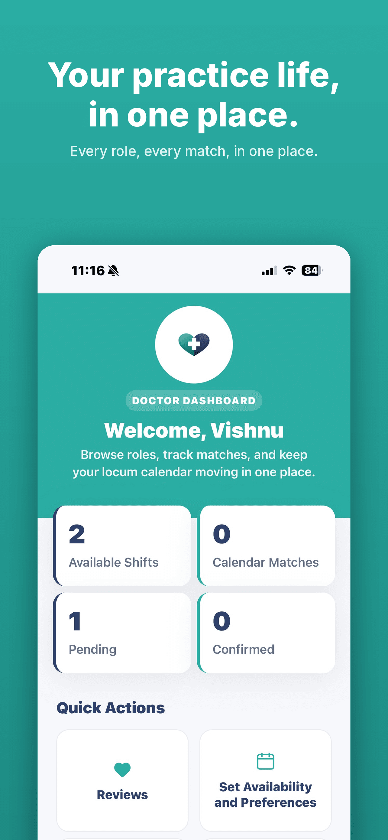 Heart Bridge Health clinic dashboard — your practice life, in one place