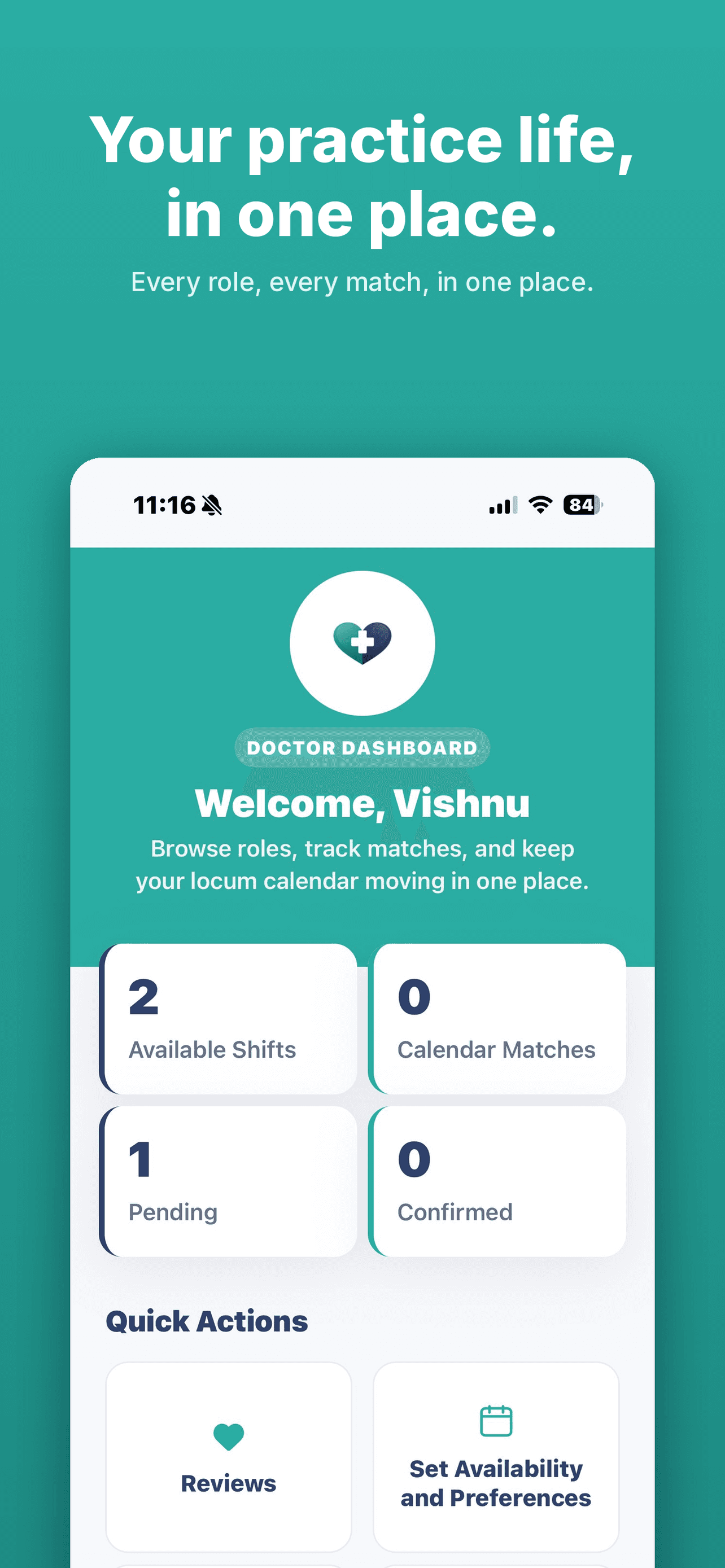 Heart Bridge clinic dashboard — your practice life, in one place