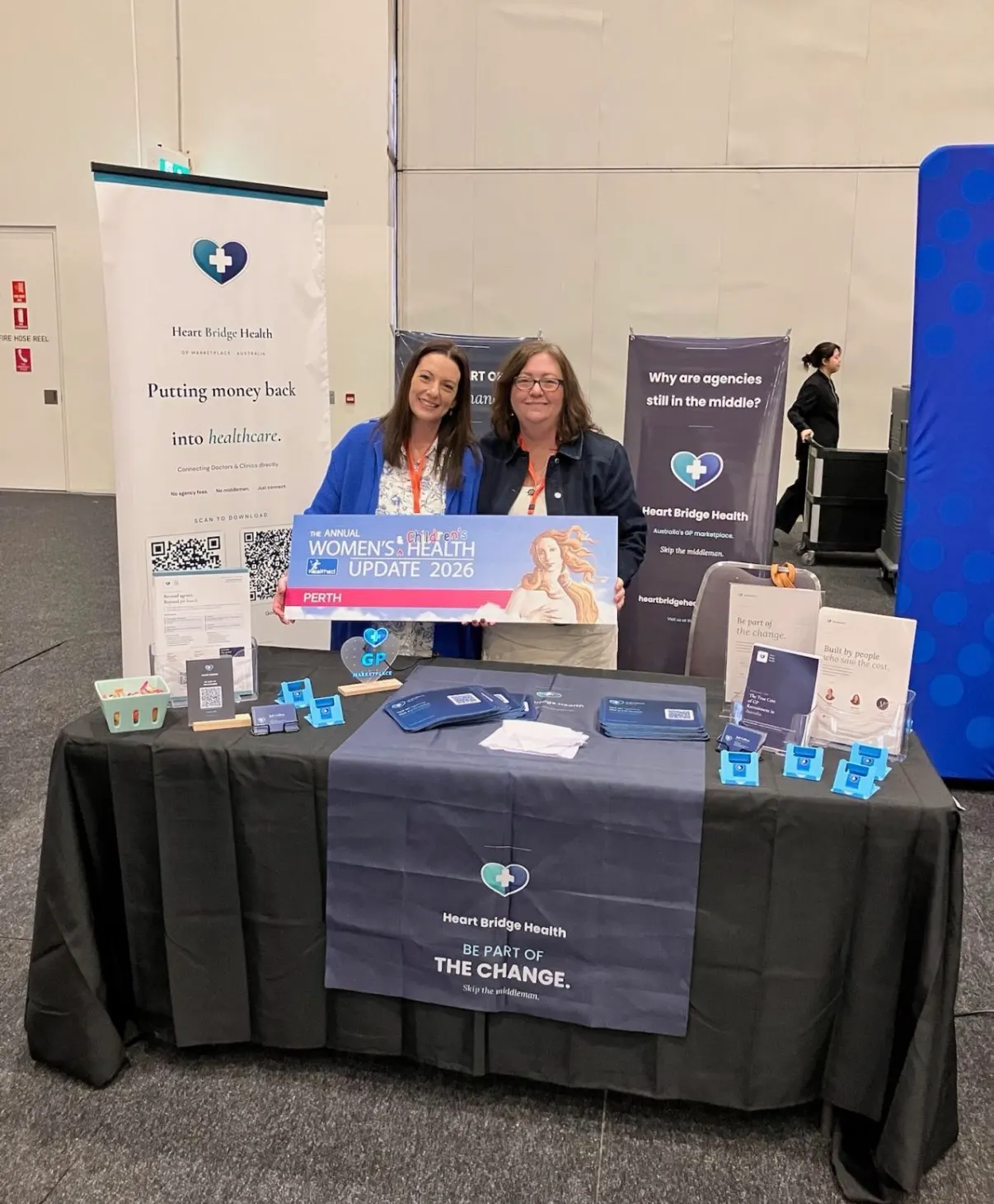 The Heart Bridge Health stand at a HealthEd Women’s Health Update seminar